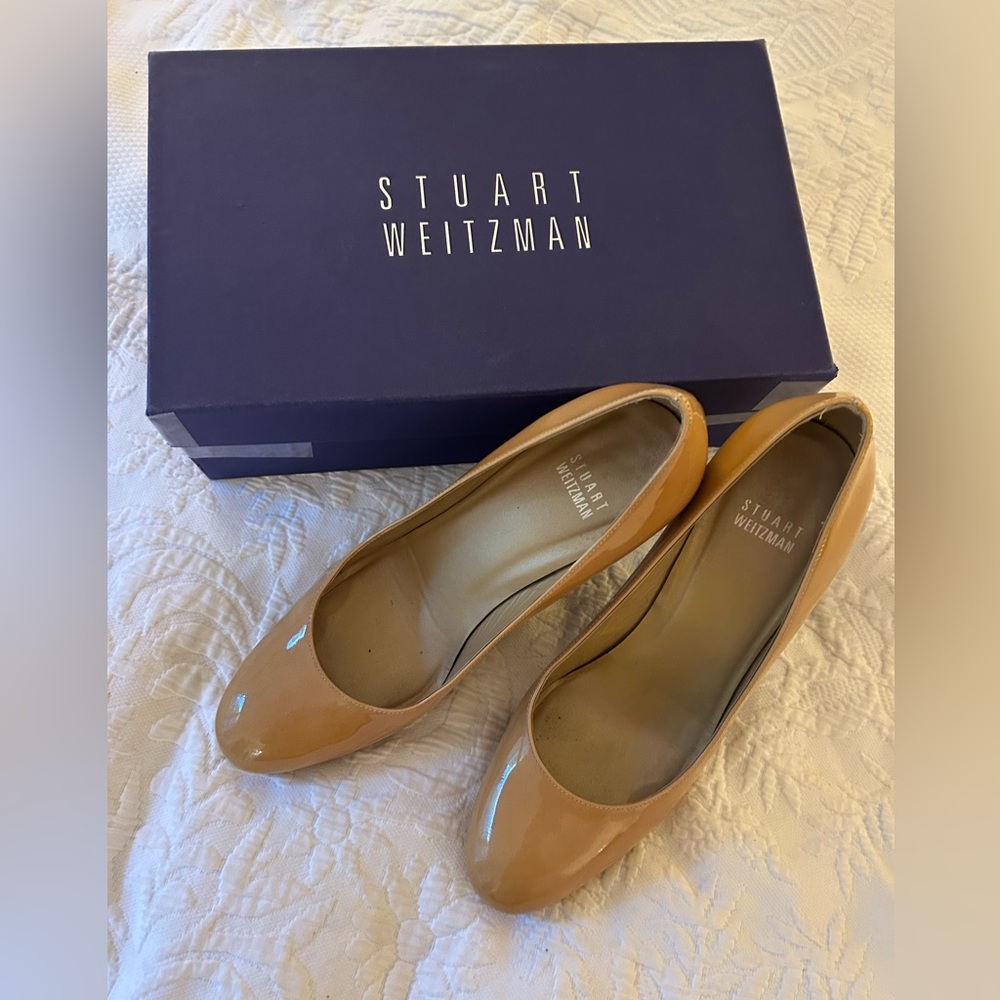Stuart Weitzman Platswoon Adobe Aniline Heels